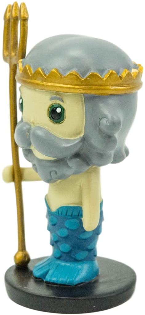 Ebros Greekies Collection Greek Mythology Poseidon With Trident Statue 4.25" H