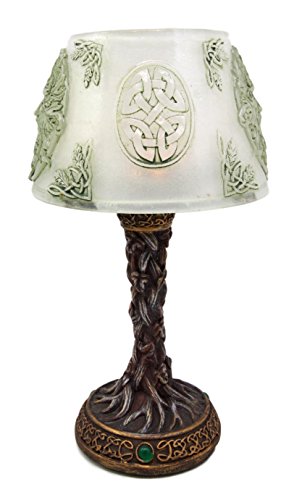 Ebros Greenman Whispering Willows Mini LED Table Courtesy Lamp Figurine 7.5"H