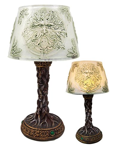 Ebros Greenman Whispering Willows Mini LED Table Courtesy Lamp Figurine 7.5"H