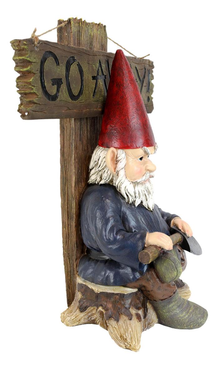 Ebros Grinchy Rude Angry Gnome With Axe Welcome Statue Home Greeter Unwelcome