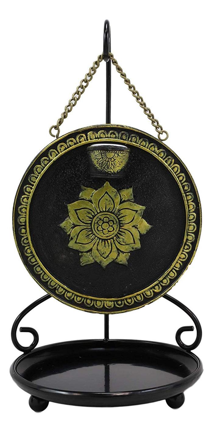 Ebros Hand Of God Hamsa Palm Medallion Disk Backflow Incense Cone Holder Burner