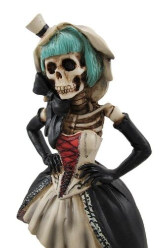 Ebros Harajuku Night Funky Party Ball High Fashion Gothic Girl Skeleton Figurine