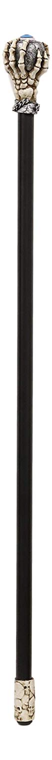Ebros Harbinger Of Doom Rolling Evil Eye Swagger Cane Staff With Skeletal Hand Handle 36" Long Decorative Costume Prop Accessory Decor Collectible Figurine NOT A Medical Walking Assistance Cane