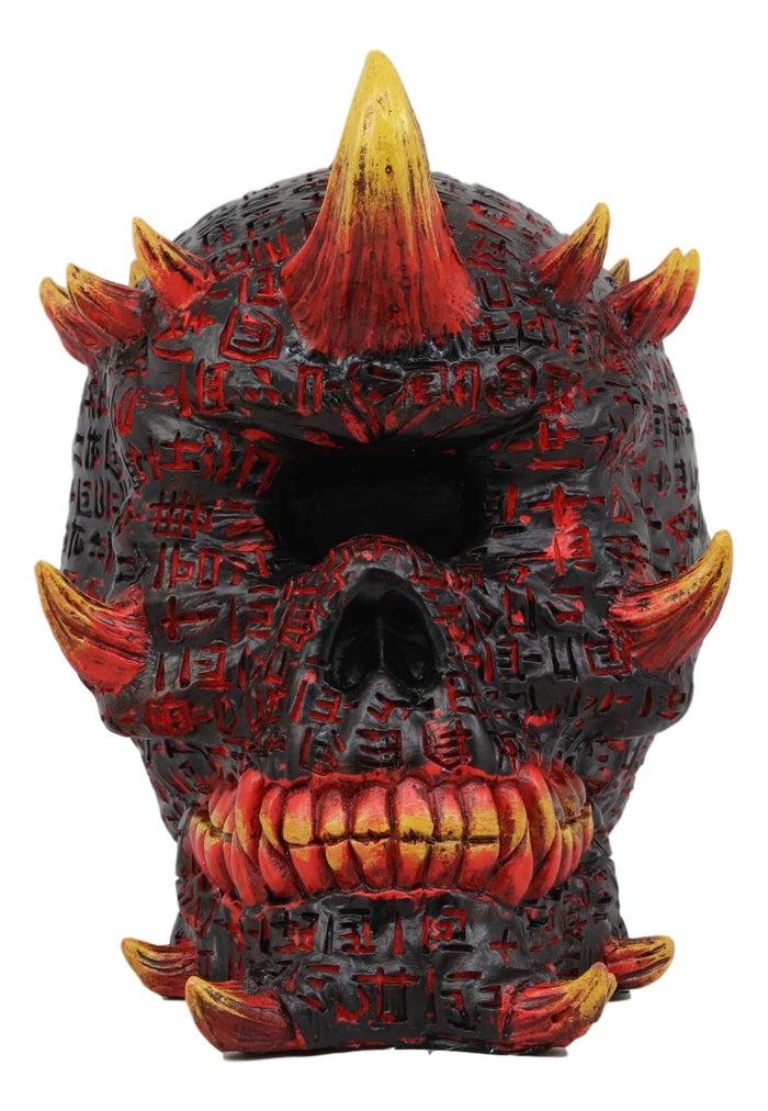 Ebros Hell Inferno Fire Cyclops Skull Statue Greek One Eyed Demon With Horns Figurine