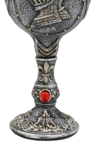 Ebros Heraldry Medieval Renaissance Royal Knight Suit Of Armor Wine Goblet Chalice 5oz