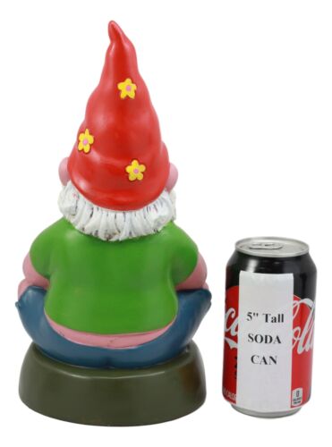 Ebros Highly Content Meditating Hippie Gnome Statue As Hipster Happy Gnome Decor