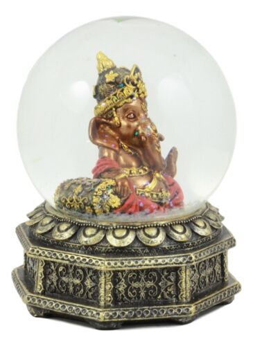Ebros Hindu God Of Success Ganesha Water Globe Collectible 6" Tall Lord Ganesh Statue