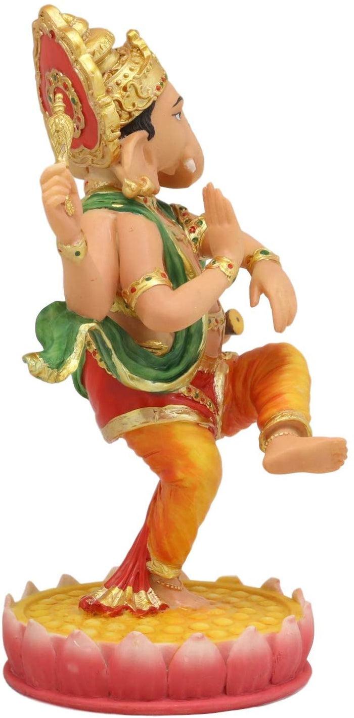 Ebros Hindu Supreme God Dancing Avatar Nritya Ganesha In Yoga Pose Statue 8" H