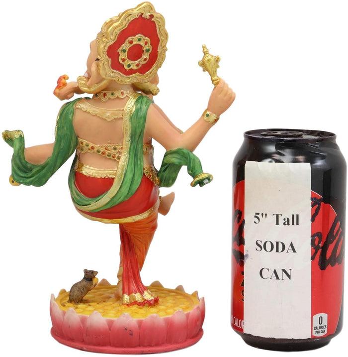 Ebros Hindu Supreme God Dancing Avatar Nritya Ganesha In Yoga Pose Statue 8" H