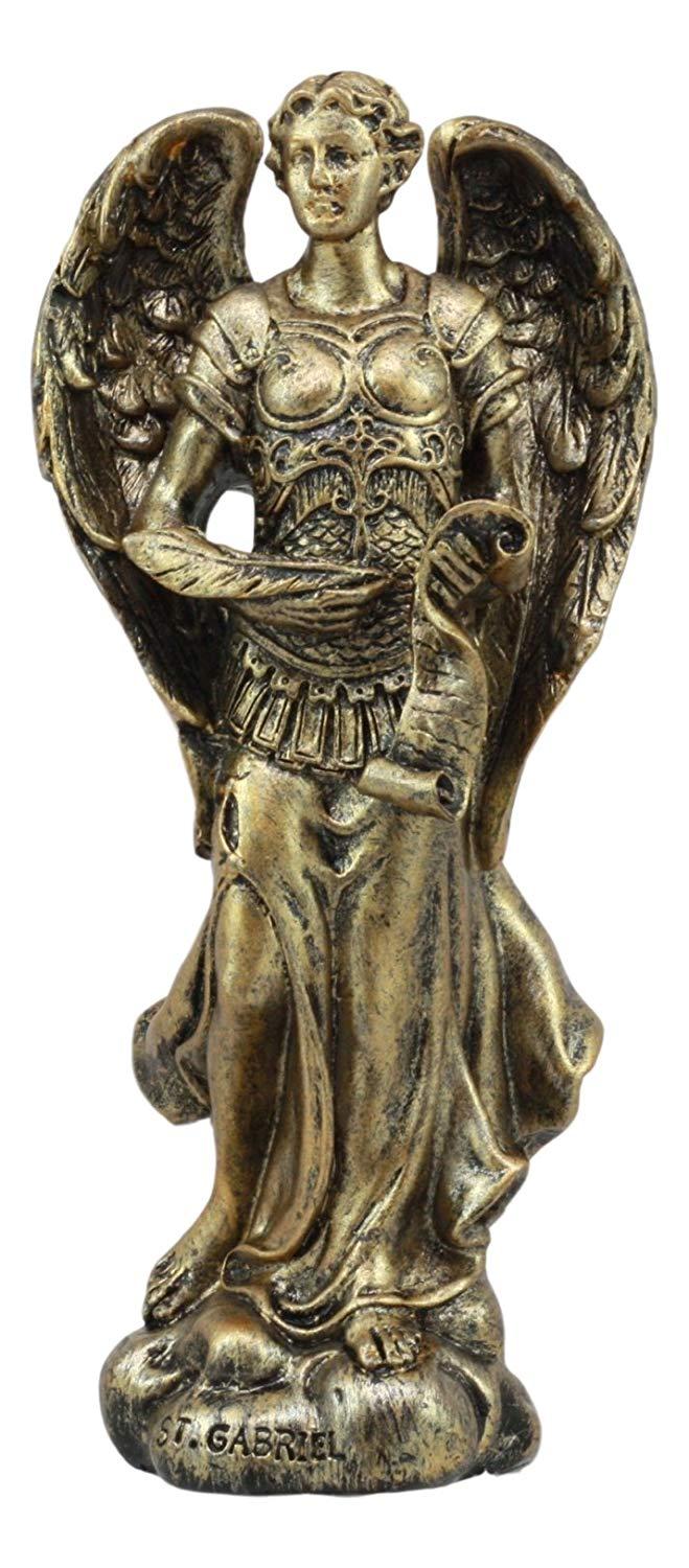 Ebros Holy Archangel Saint Gabriel Patron Of Baptism Power Might Of God Figurine 5"H
