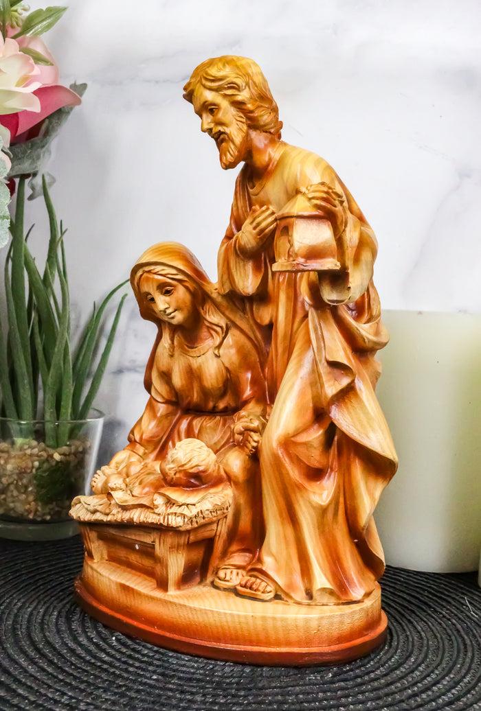 Ebros Holy Family Nativity Mary Joseph And Infant Jesus In Manger Decor Figurine