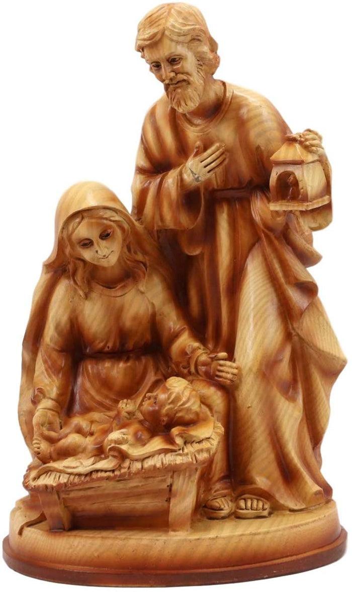 Ebros Holy Family Nativity Mary Joseph And Infant Jesus In Manger Decor Figurine