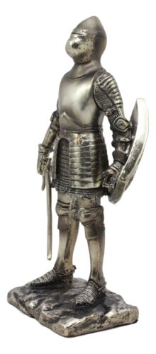 Ebros Holy Roman Empire Crusader Knight With Sword And Shield 7" Tall Figurine