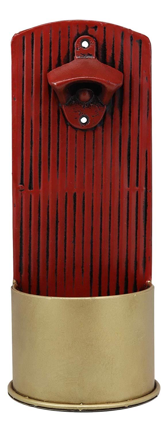 Ebros Hunter's 12 Gauge Shotgun Ammo Casing Bottle Cap Opener Wall Mounted Decor