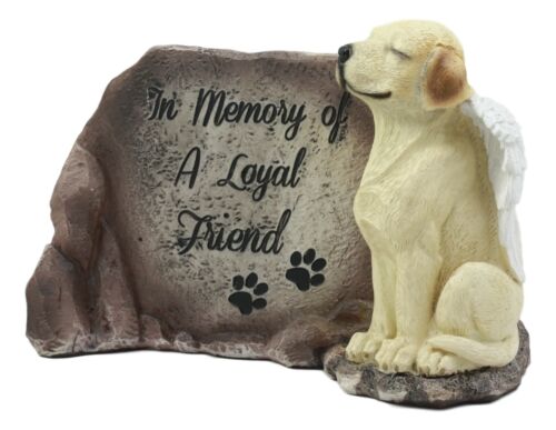 Ebros In Memory Of A Loyal Friend Labrador Retriever Dog With Angel Wings Statue 8.5" Long
