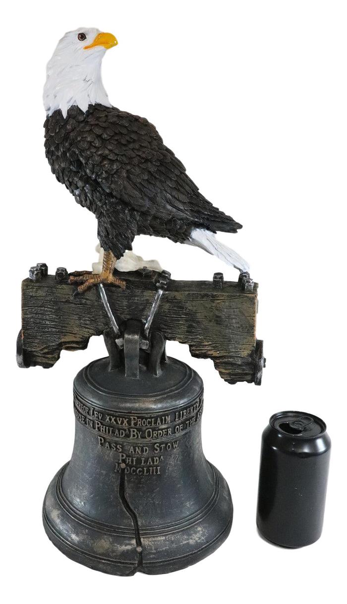 Ebros Independence Day American Patriotic Glory Bald Eagle Liberty Bell Statue