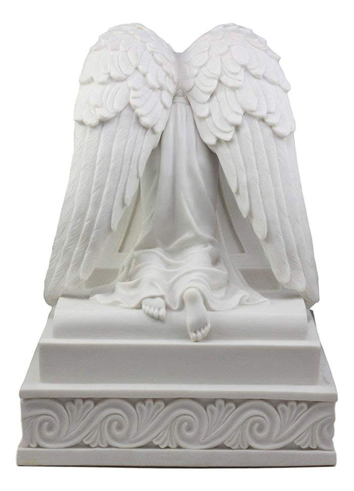 Ebros Inspirational Guardian Mourning Angel Cremation Urn 12.75" Tall 320 Cu In