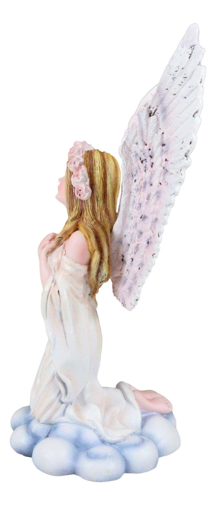 Ebros Inspirational Praying Angel Of Hope On Heavenly Clouds Figurine Prayer
