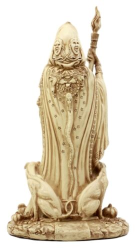 Ebros Ivory Hecate Statue Greek Goddess Hekate With She-Dogs Figurine 10.75" H