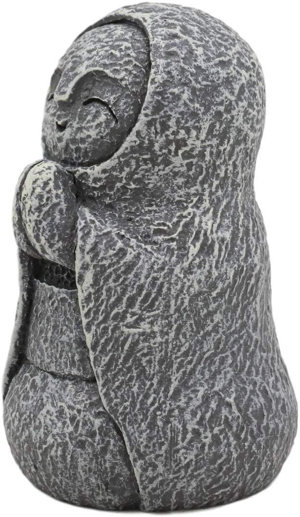 Ebros Japanese Happy Elated Jizo Monk Kneeling In Prayer Miniature Statue 3"Tall