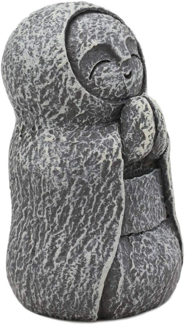 Ebros Japanese Happy Elated Jizo Monk Kneeling In Prayer Miniature Statue 3"Tall