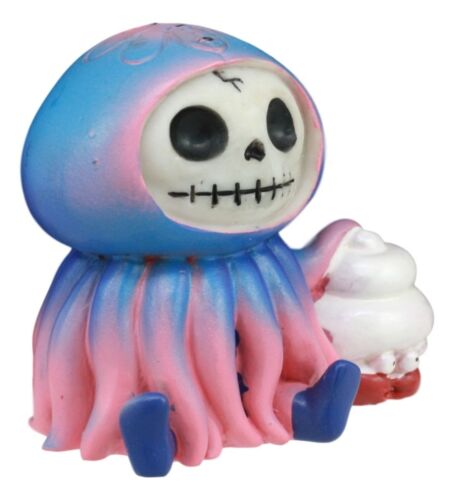 Ebros Jelly Furrybones Figurine 3"L Jellyfish With White Hermit Crab Skeleton