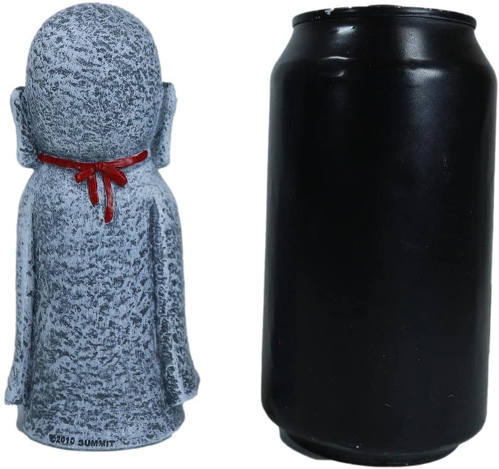 Ebros Jizo With Red Bib Statue 5"Tall Ksitigarbha Bodhisattva Ojizo Sama Figurine