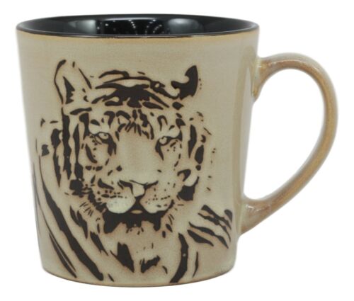 Ebros Jungle Bengal Tiger Face Mug 16 Oz Glazed Stoneware Ceramic Coffee Cup