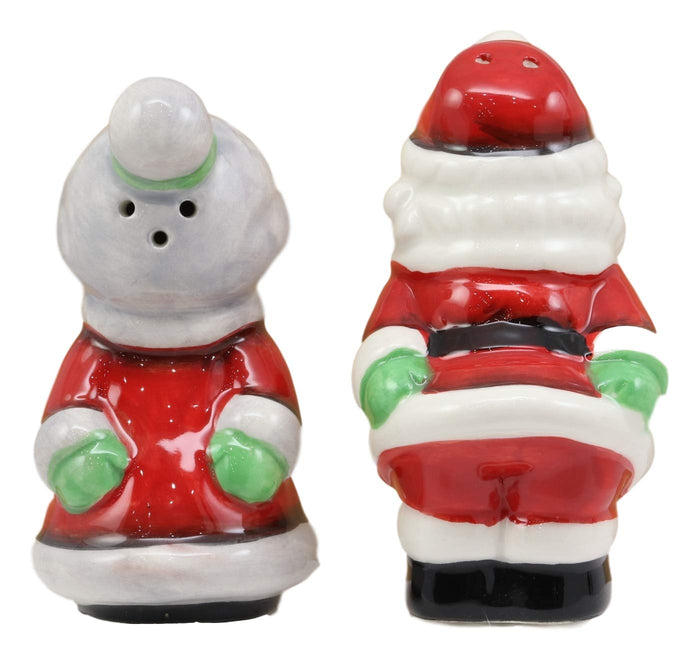 Ebros Kissing Mr And Mrs Santa Claus Couple Magnetic Salt And Pepper Shakers Set