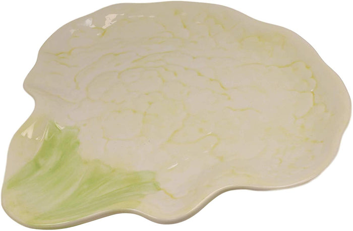 Ebros Kitchen Cauliflower Steak Shaped Serving Plates Or Dish Platters SET OF 4