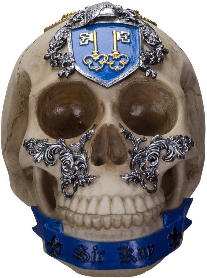 Ebros Knights Of The Round Table King Arthur Skulls Sir Kay Resin Skull Figurine