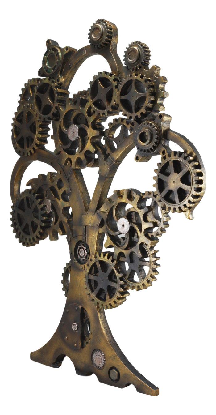 Ebros Large 20" High Steampunk Tree Of Life Wall Decor Victorian Sci Fi Celtic Sacred Tree With Painted Gearwork Pressure Gauge Hanging Plaque Figurine