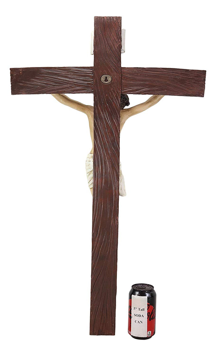 Ebros Large 30" Tall INRI Jesus Christ On The Cross Wall Hanging Crucifix Plaque