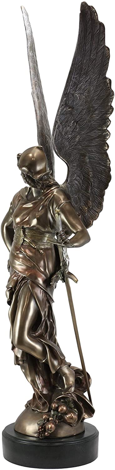 Ebros Large 35" Tall Winged Victory Angel Of Justice With Sword & Helmet Statue