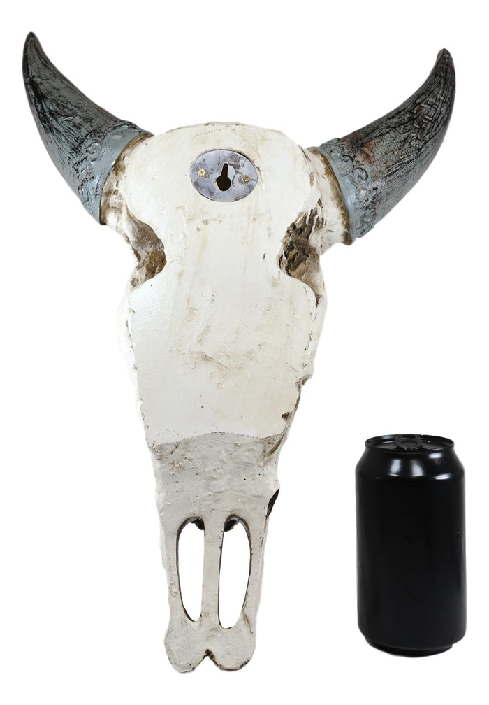 Ebros Large American Buffalo Bison Tooled Floral Lace Filigree Skull Wall Decor