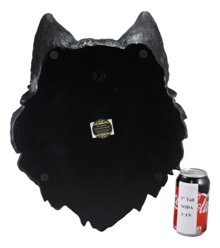 Ebros Large Black Wolf Head With Blood Eyes Wall Decor Plaque 16.5" Tall