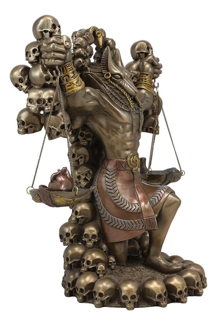 Ebros Large Egyptian Anubis Scales Of Justice Kneeling Statue 11.75" Tall
