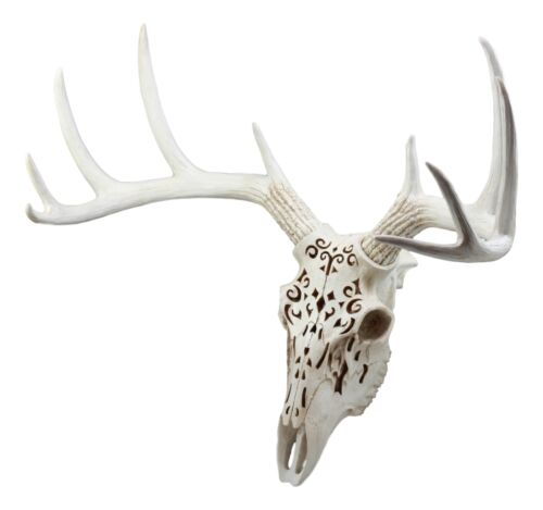 Ebros Large Filigree Buck Deer Head Skull Wall Decor Hanging Plaque 22" Wide