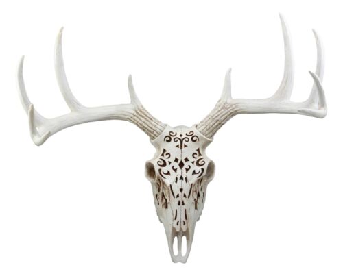 Ebros Large Filigree Buck Deer Head Skull Wall Decor Hanging Plaque 22" Wide