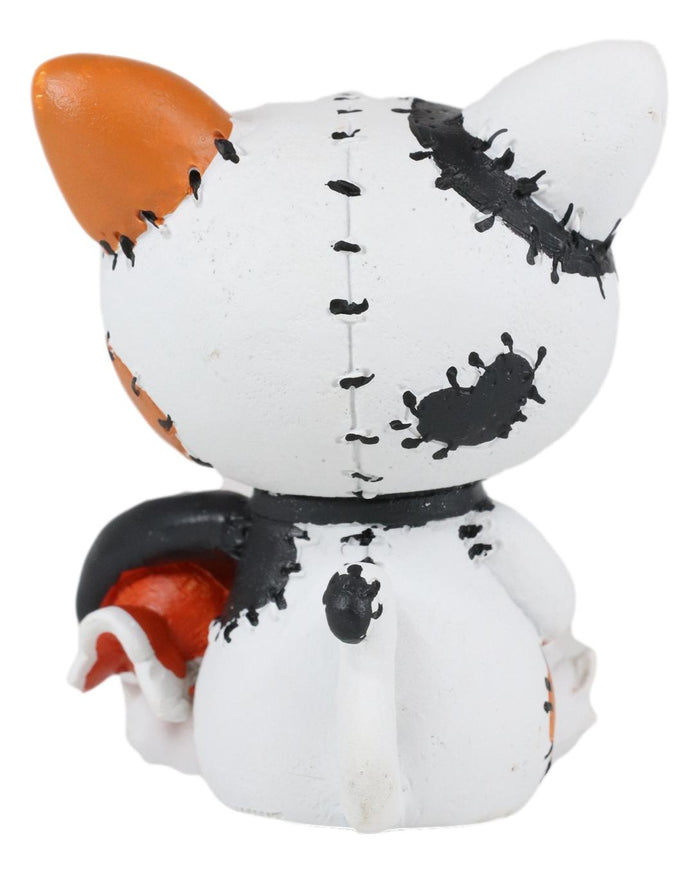 Ebros Large Furrybones Calico Cat Mao Mao With Fish Costume Cute Skeleton Figurine
