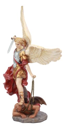 Ebros Large Guido Reni Baroque Art Saint Michael The Archangel Trampling On The Devil Statue Guardian Protector Decor Figurine Patron Of Police Soldiers Doctors