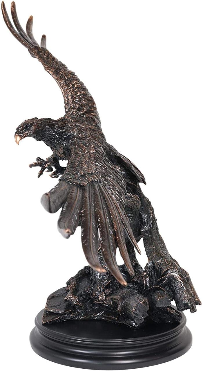 Ebros Large King Of The Skies Majestic Bald Eagle Swooping Over Tree Branches Statue