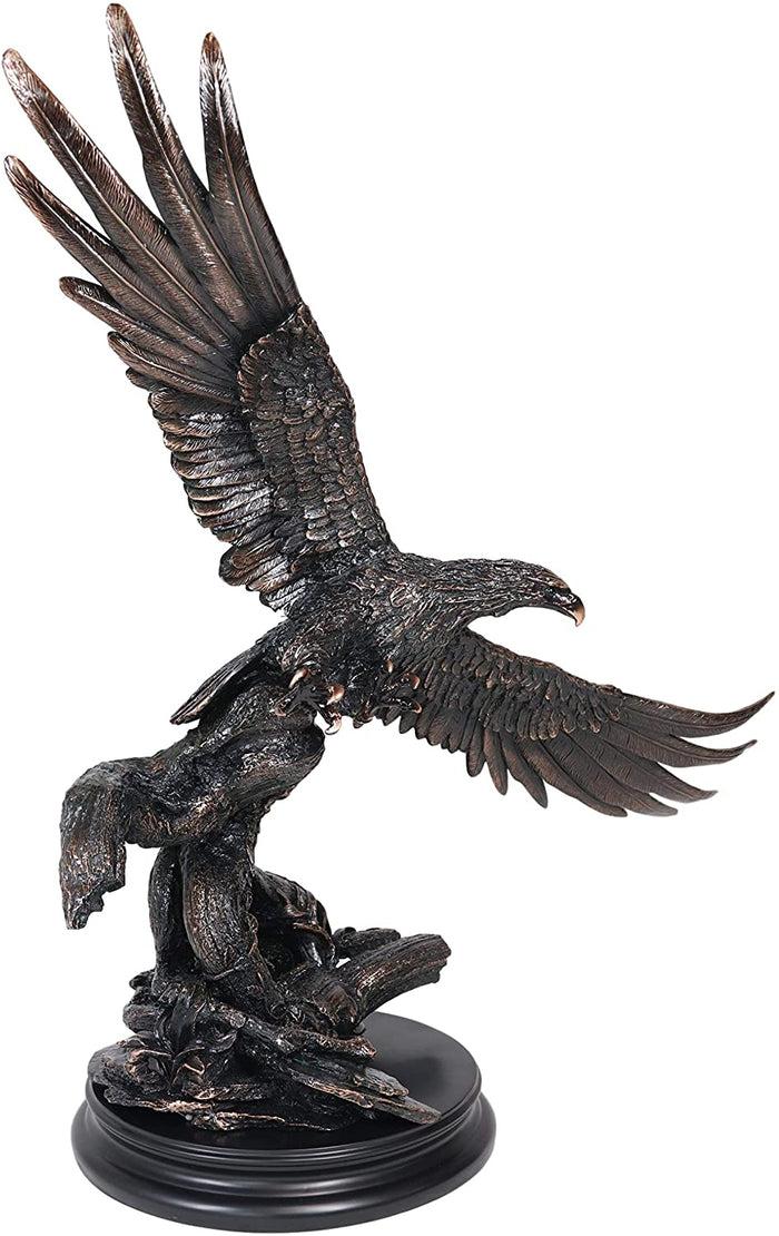 Ebros Large King Of The Skies Majestic Bald Eagle Swooping Over Tree Branches Statue