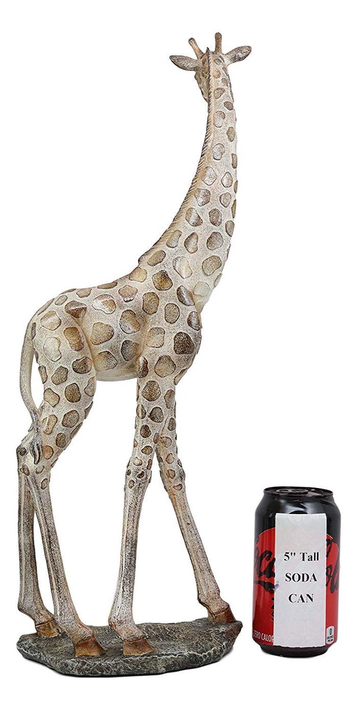Ebros Large Mosaic Design Peering Giraffe Statue 18.5" Tall Safari Savannah Standing Reticulated Giraffes Long Neck Animal Figurine Madagascar Africa Wildlife Decor And Gifts