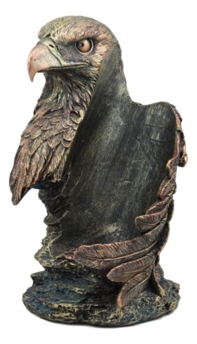 Ebros Large Patriotic Bald Eagle Wine Bottle Holder Figurine In Faux Bronze Finish 10" High
