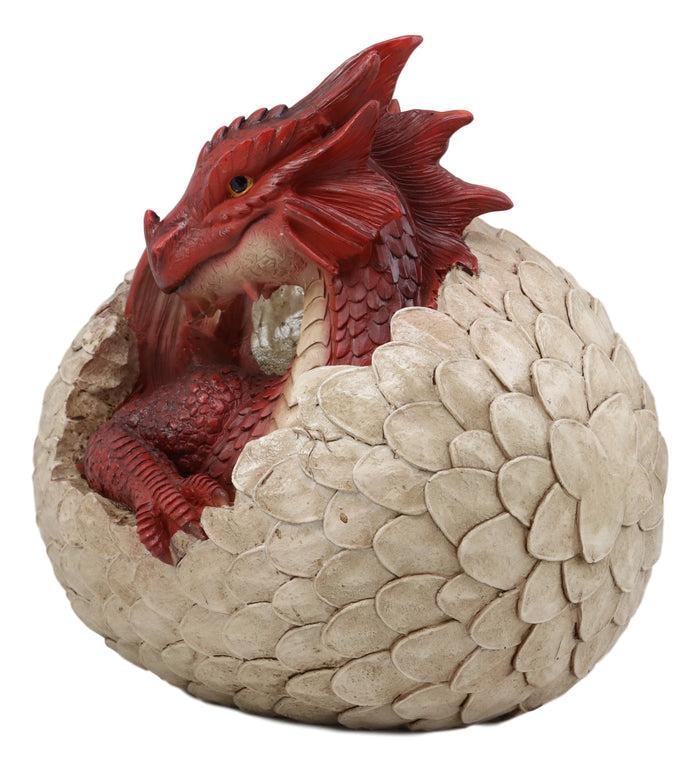 Ebros Large Smaug Red Baby Dragon Hatchling In Egg Statue 9.5" Long Dungeons Dragons Legends Fantasy Home And Garden Accent Decor Sculpture Medieval Renaissance Figurine Centerpiece