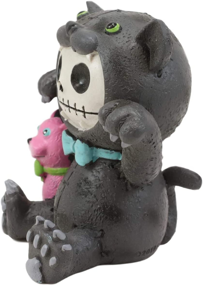 Ebros Larger Furry Bones Bagheera & Pink Panther Skeleton Figurine 3.5" Tall