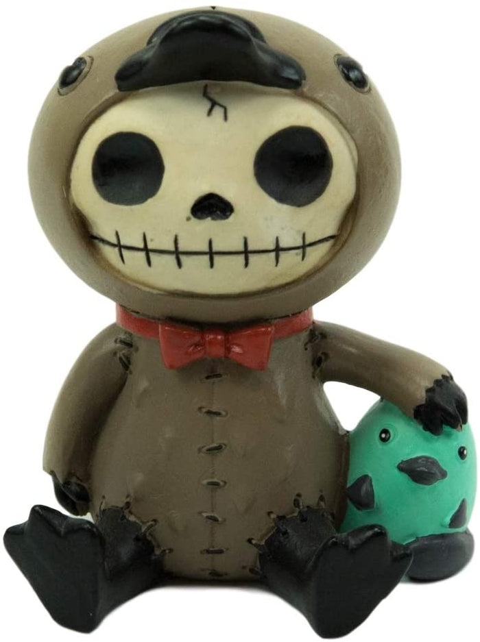 Ebros Larger Furry Bones Platypus Bill Holding Egg Figurine 4" Tall Skeleton