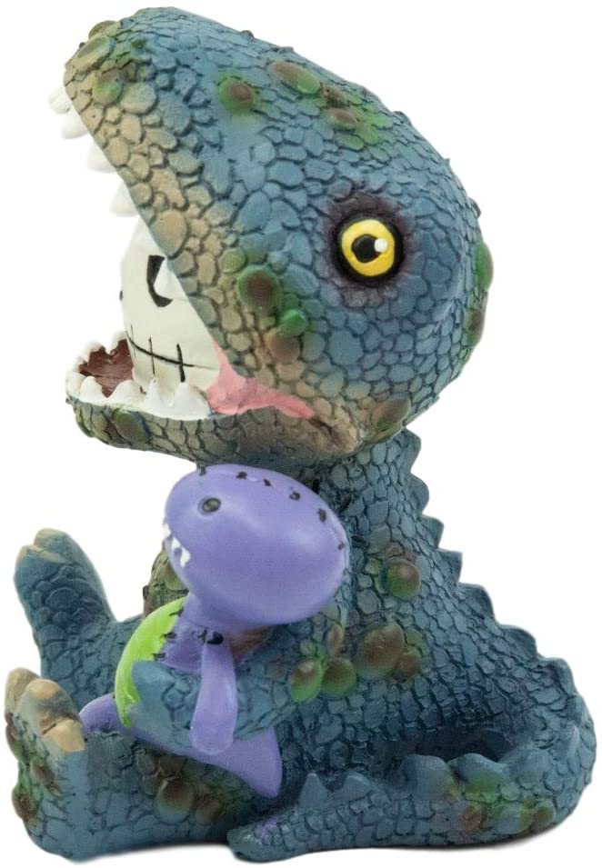 Ebros Larger Furry Bones Rex The Tyrannosaurus And Purple Dinosaur Skeleton 4"H