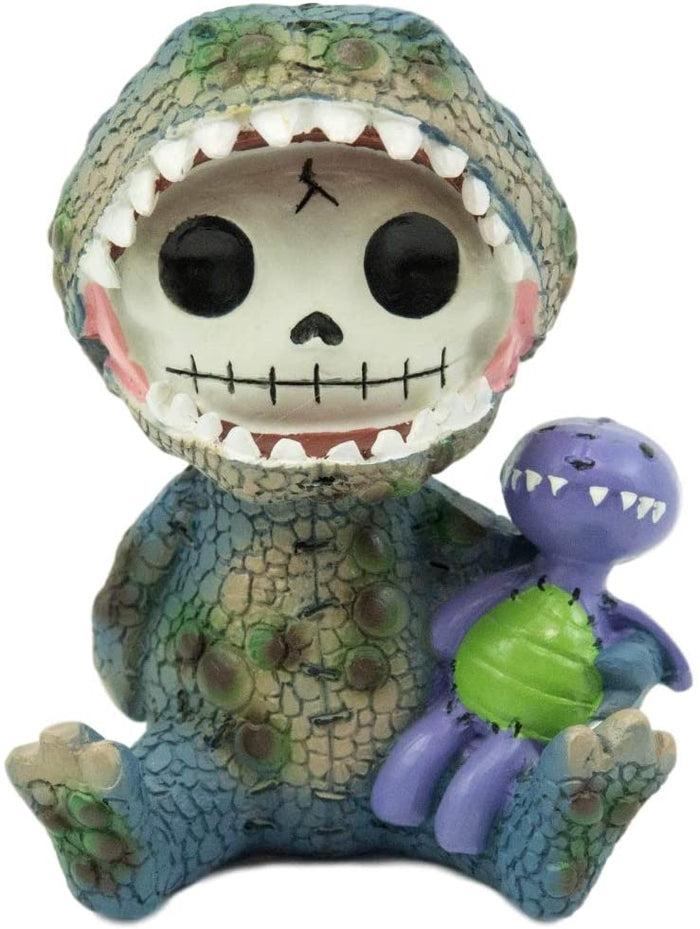 Ebros Larger Furry Bones Rex The Tyrannosaurus And Purple Dinosaur Skeleton 4"H